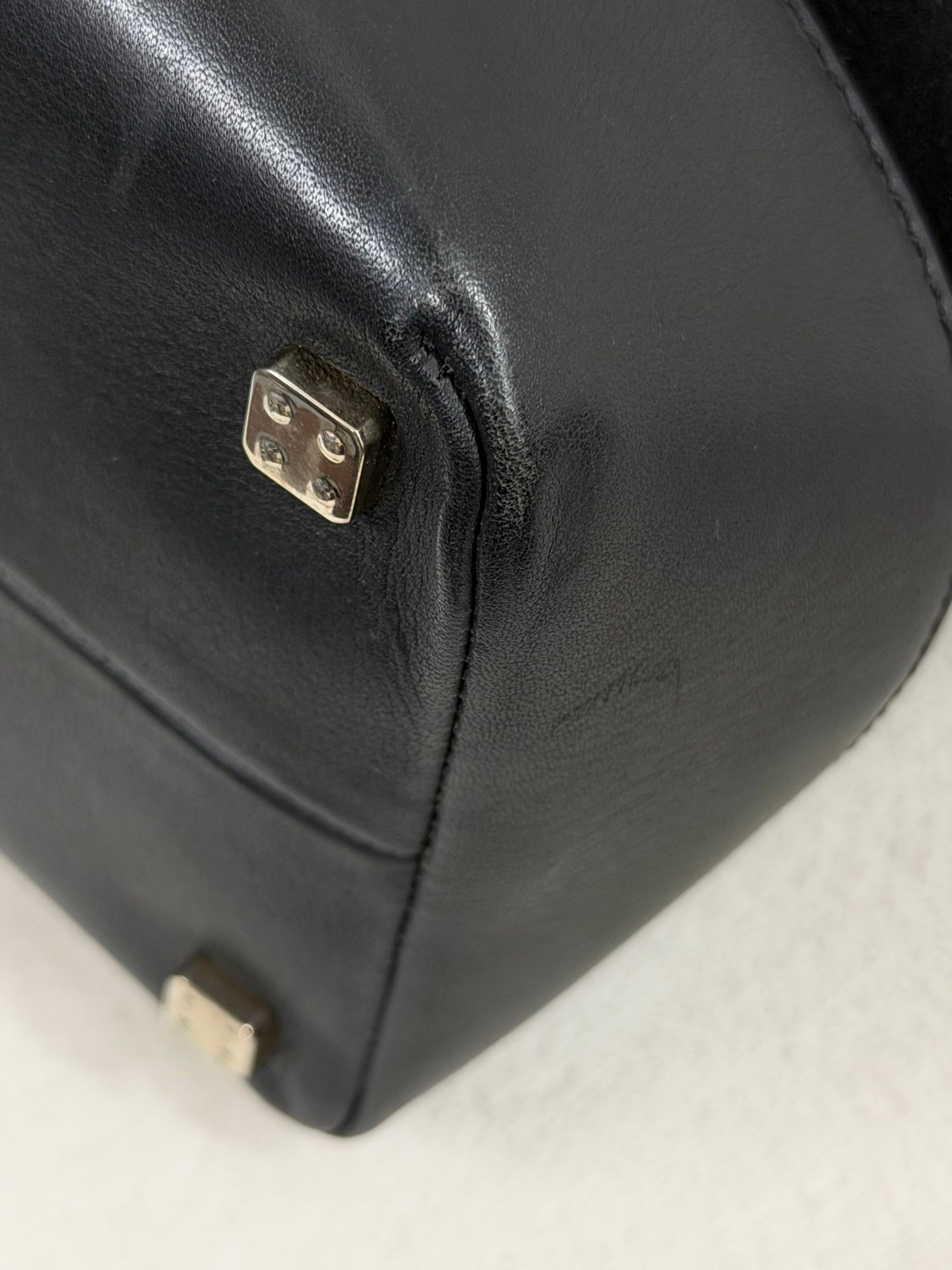 Loewe Fusta Anagram Suede Leather Handbag