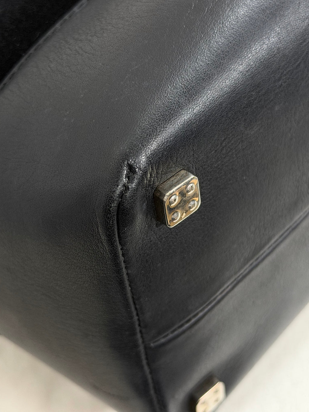 Loewe Fusta Anagram Suede Leather Handbag