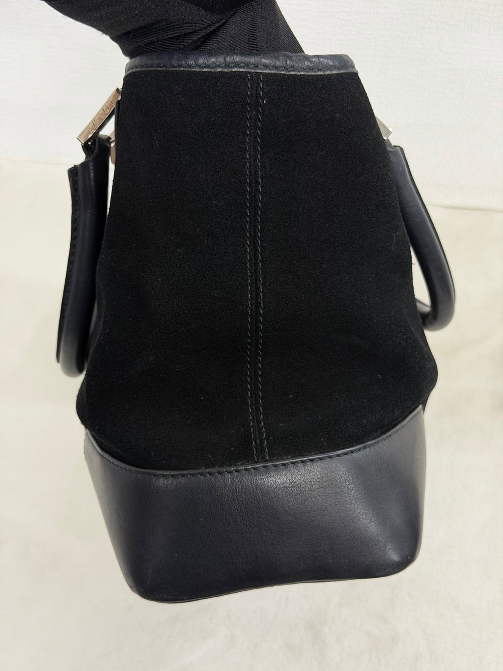 Loewe Fusta Anagram Suede Leather Handbag