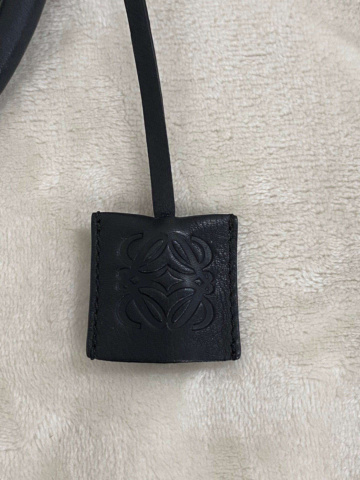 Loewe Fusta Anagram Suede Leather Handbag