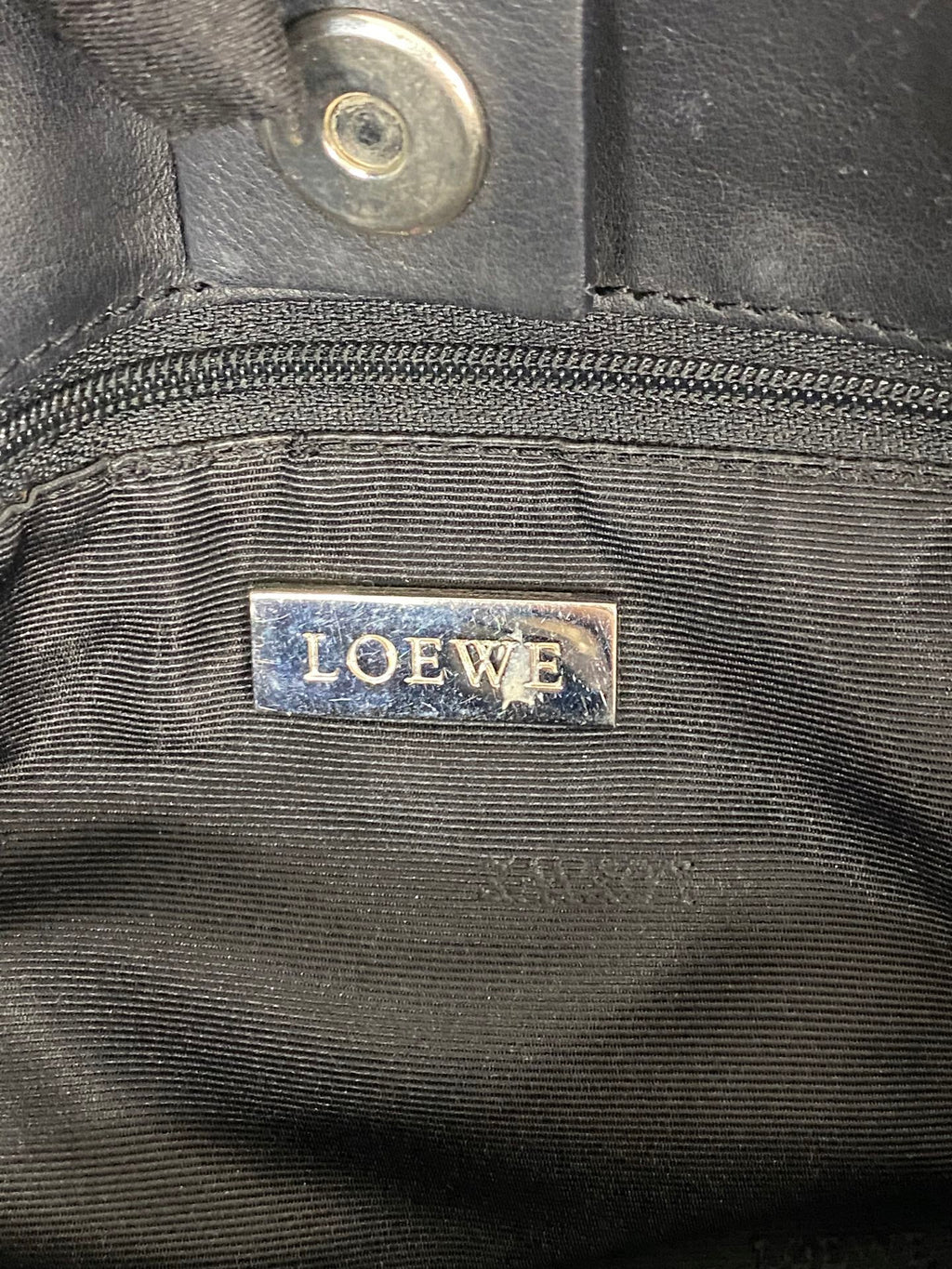 Loewe Fusta Anagram Suede Leather Handbag
