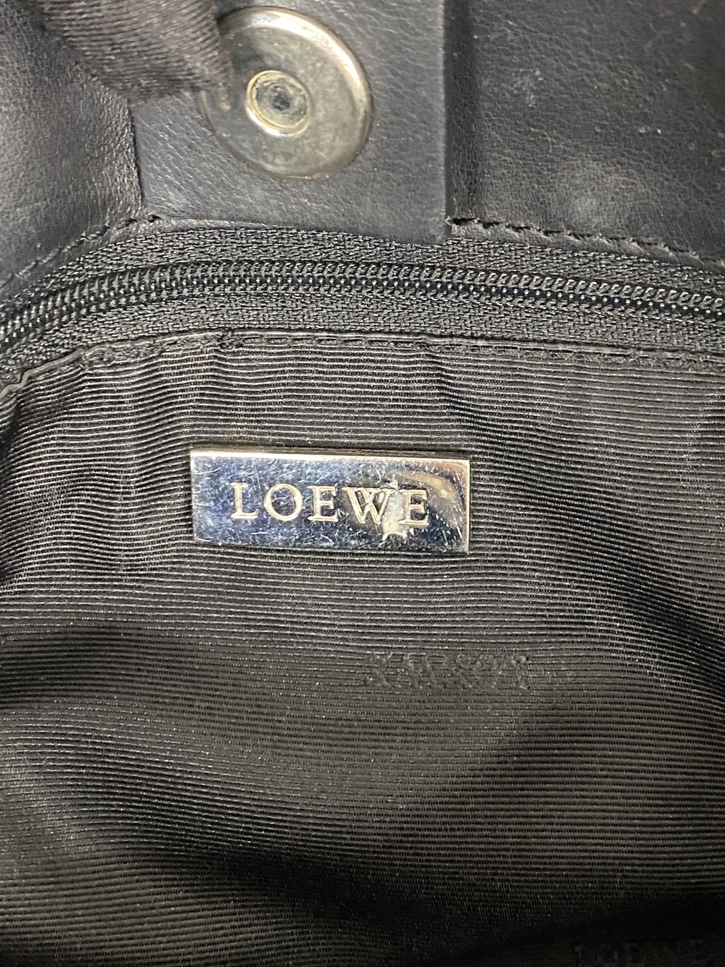 Loewe Fusta Anagram Suede Leather Handbag