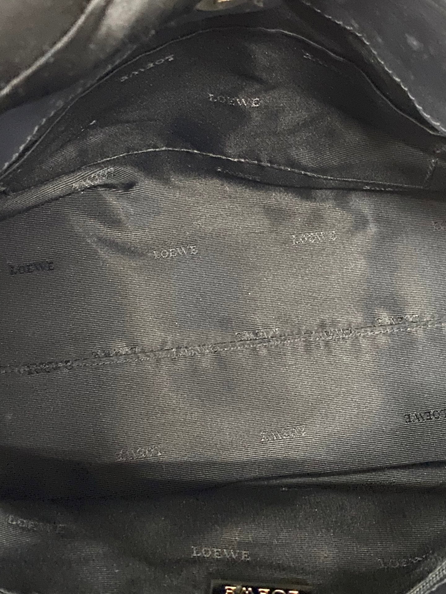 Loewe Fusta Anagram Suede Leather Handbag