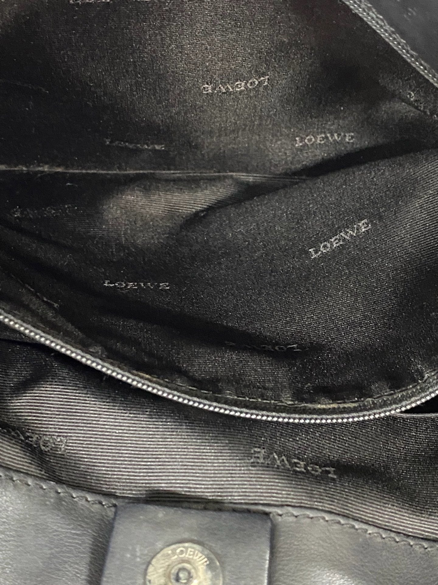 Loewe Fusta Anagram Suede Leather Handbag