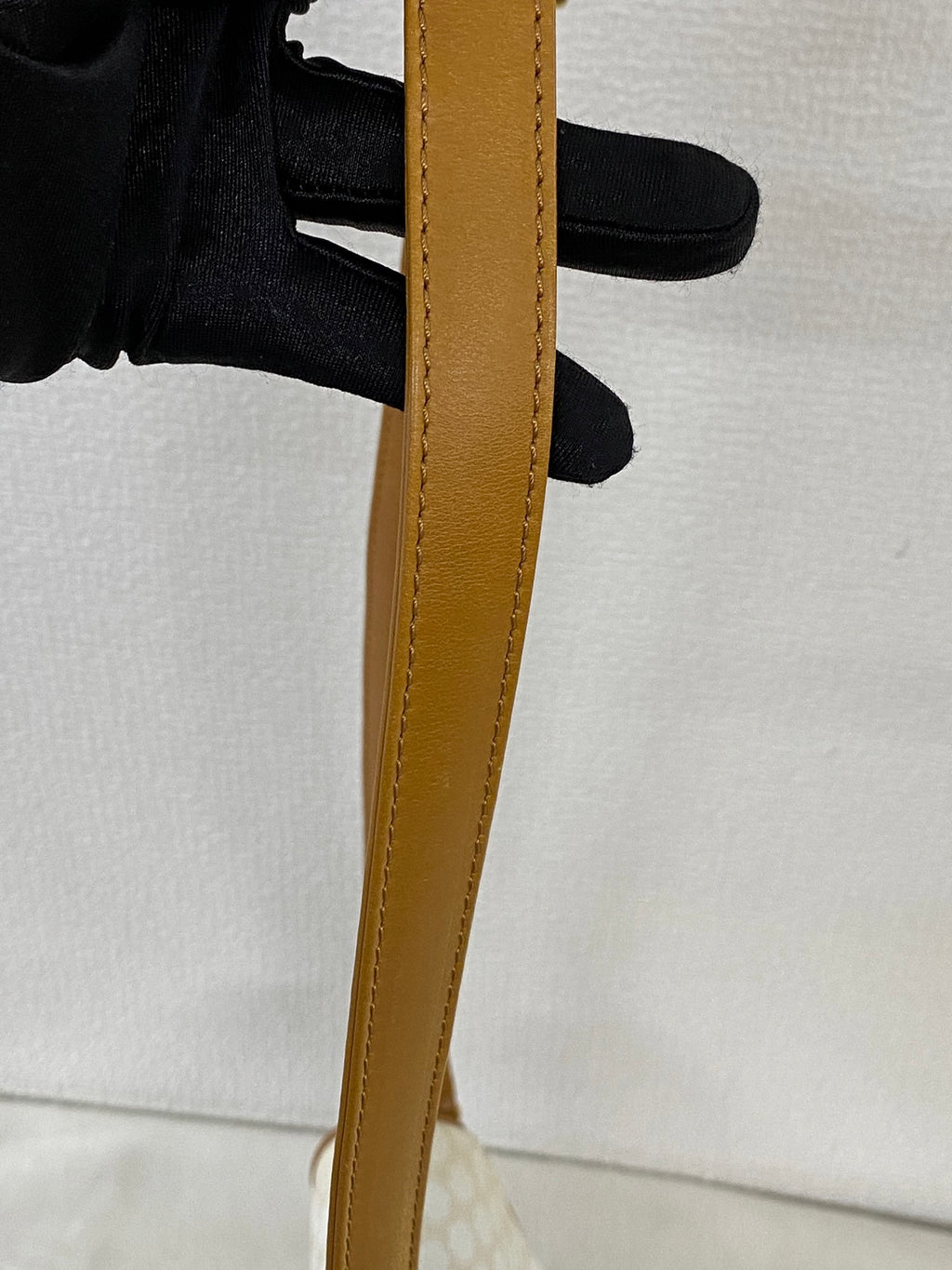 Celine White Macadam Flap Shoulder Bag