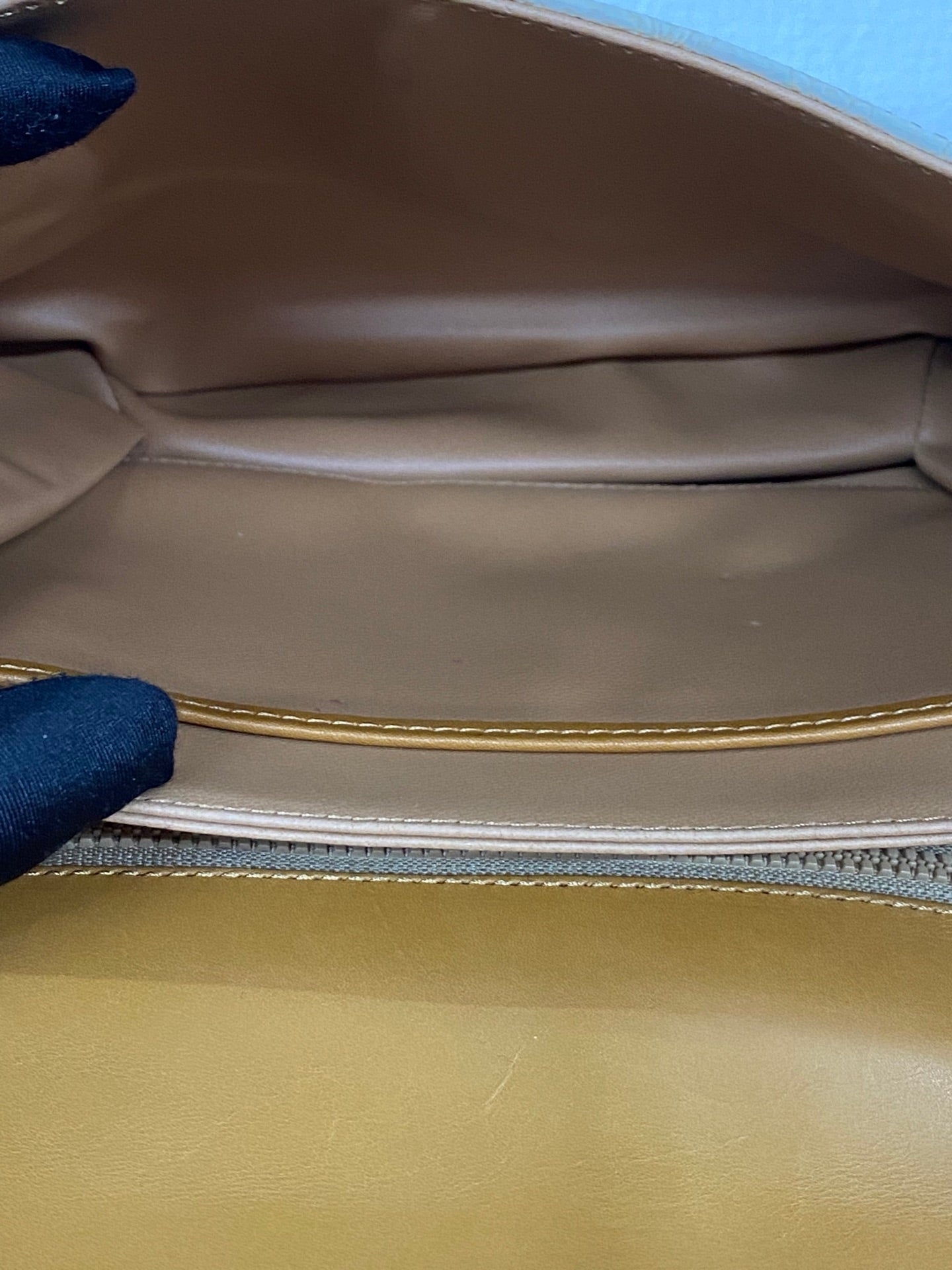 Celine White Macadam Flap Shoulder Bag