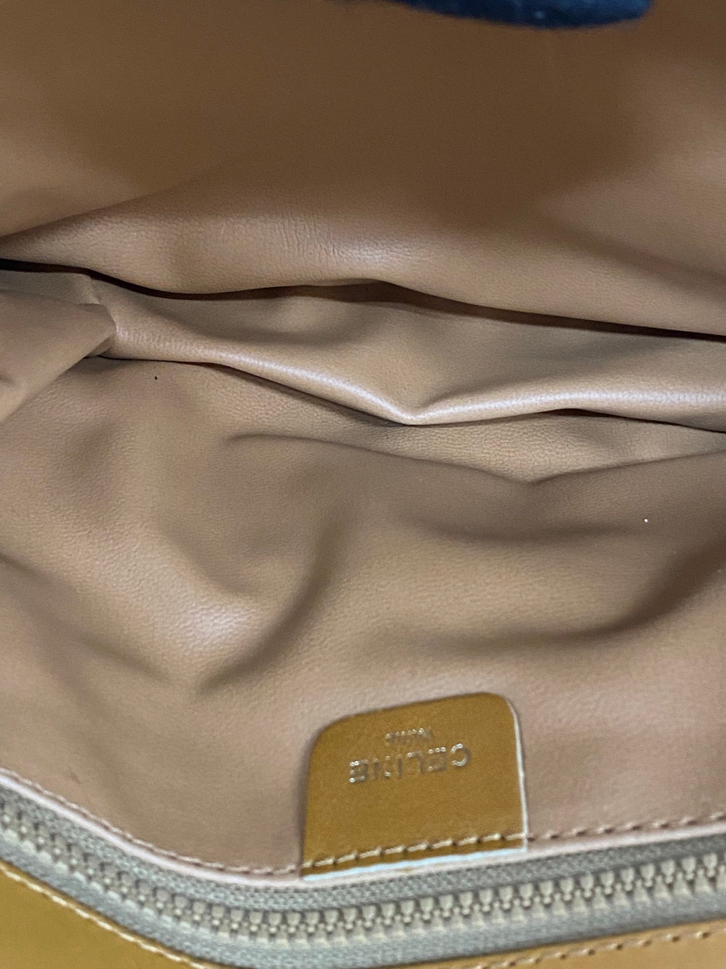 Celine White Macadam Flap Shoulder Bag