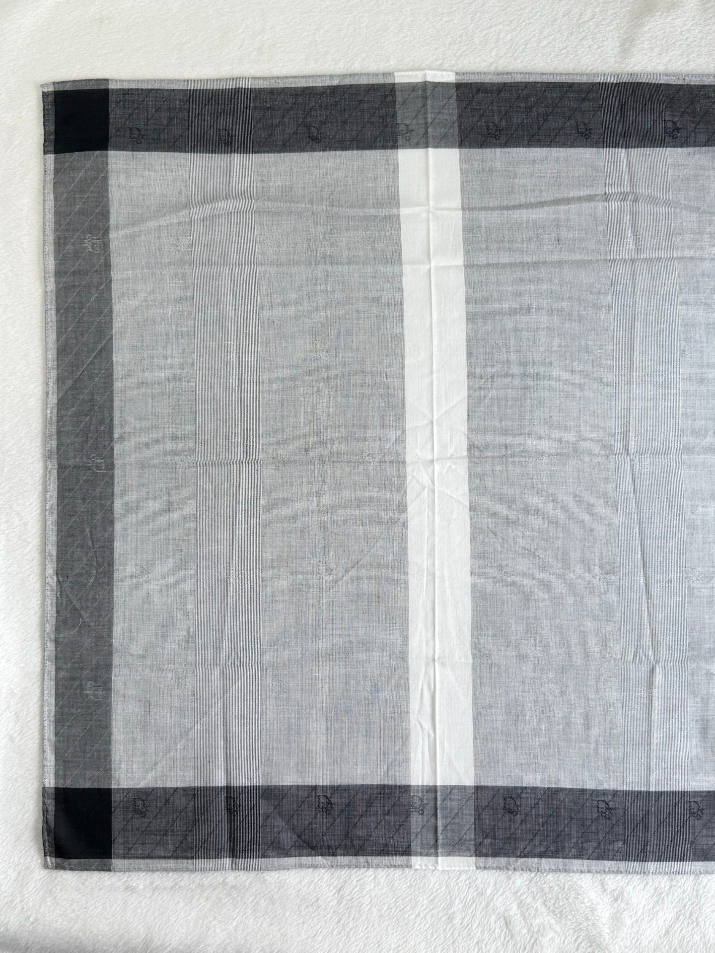 Christian Dior Check Pattern Handkerchief