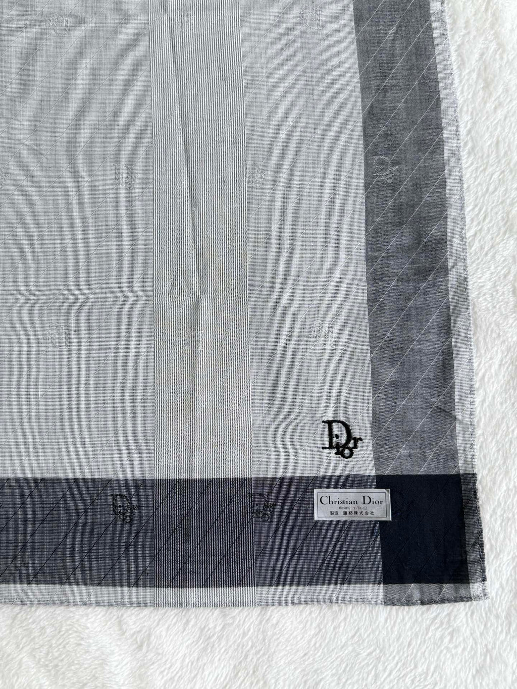 Christian Dior Check Pattern Handkerchief