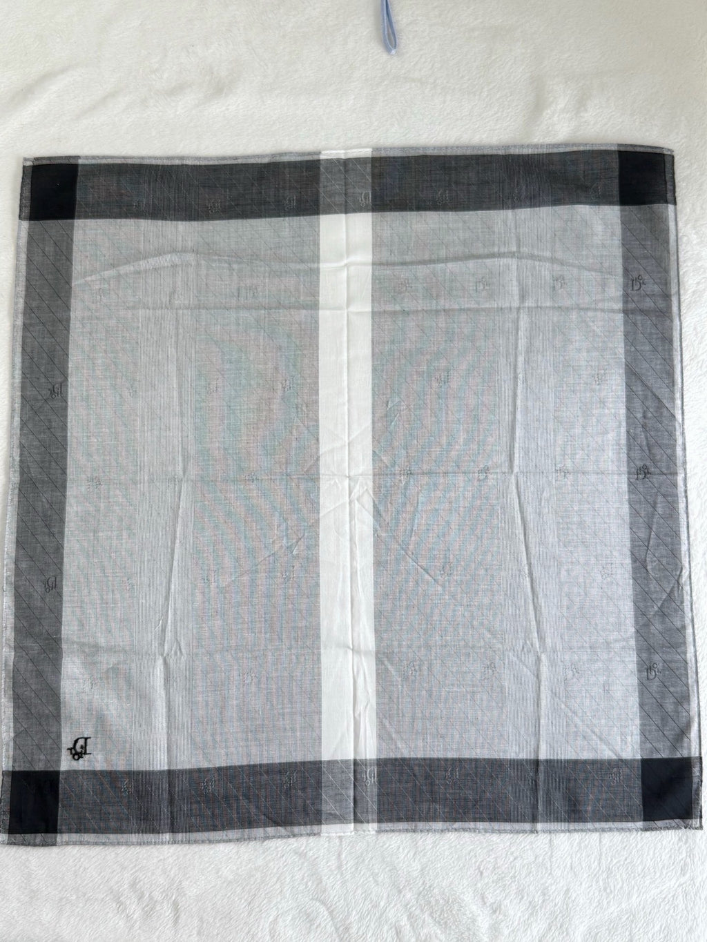 Christian Dior Check Pattern Handkerchief