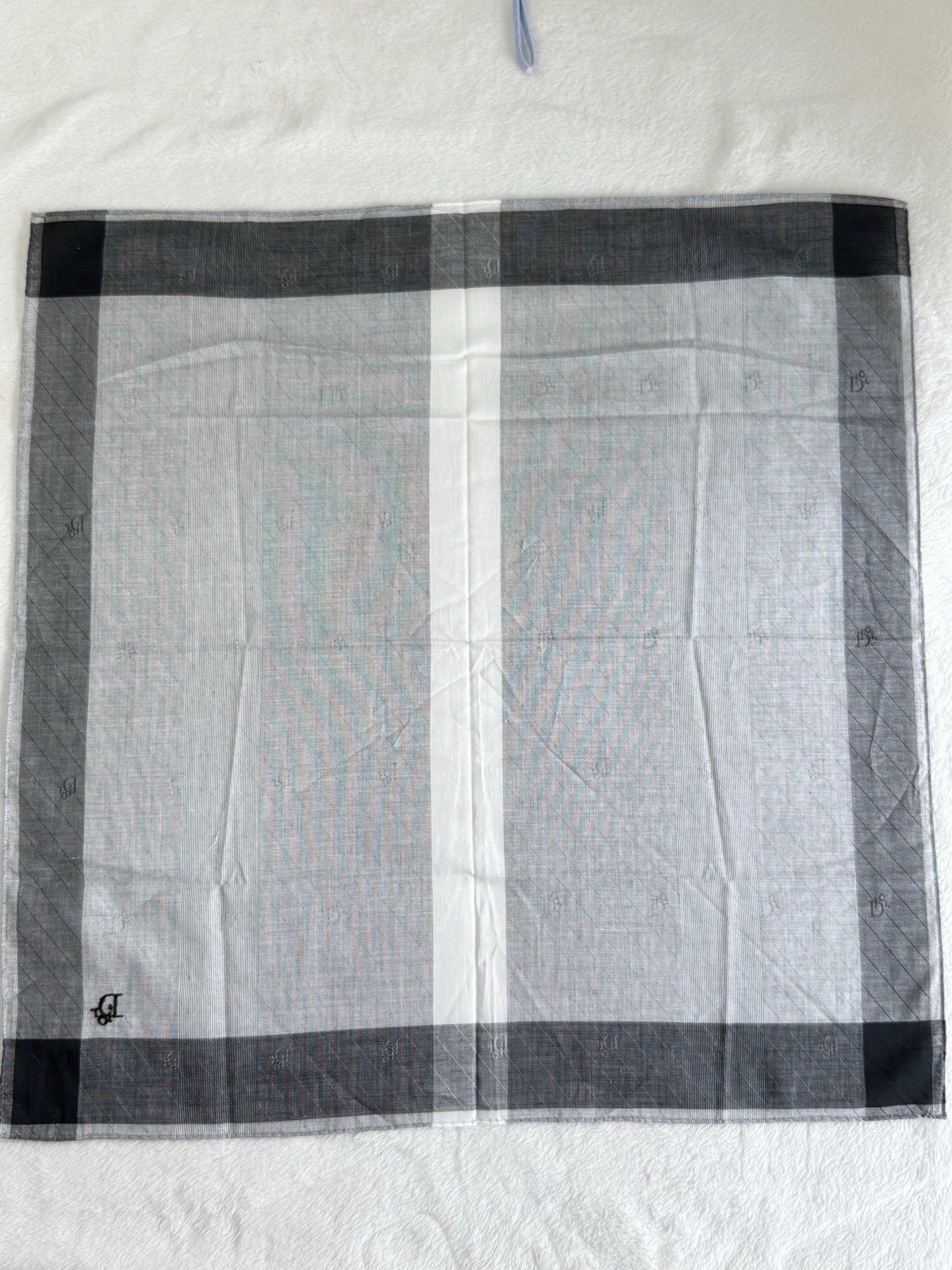 Christian Dior Check Pattern Handkerchief