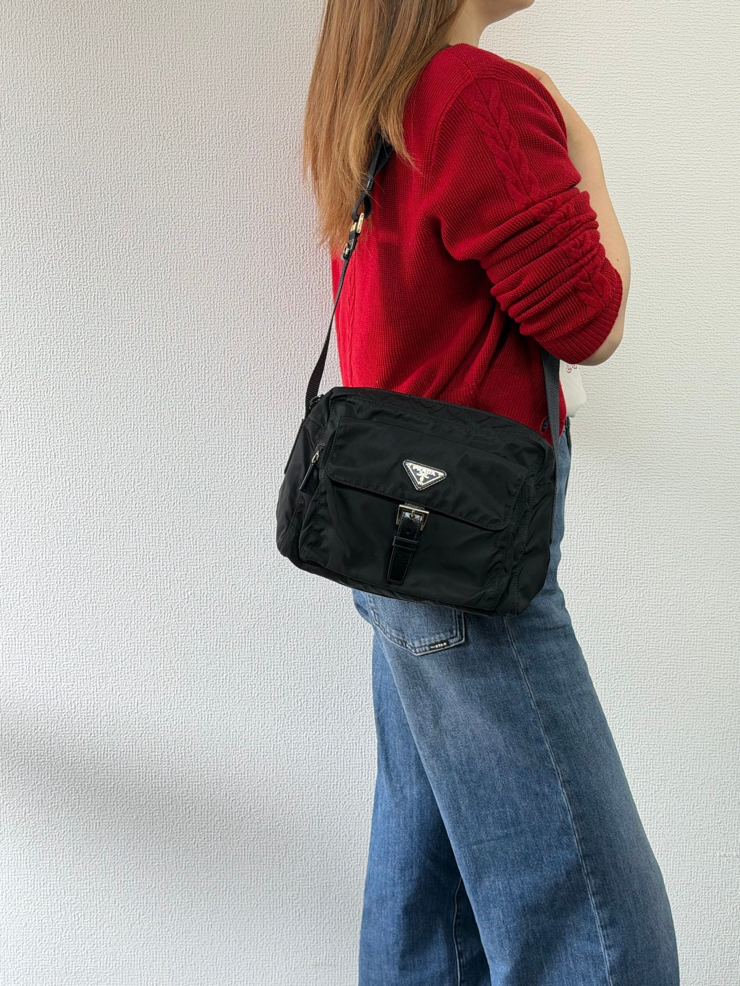 Prada Tessuto Nylon Flap Crossbody Bag