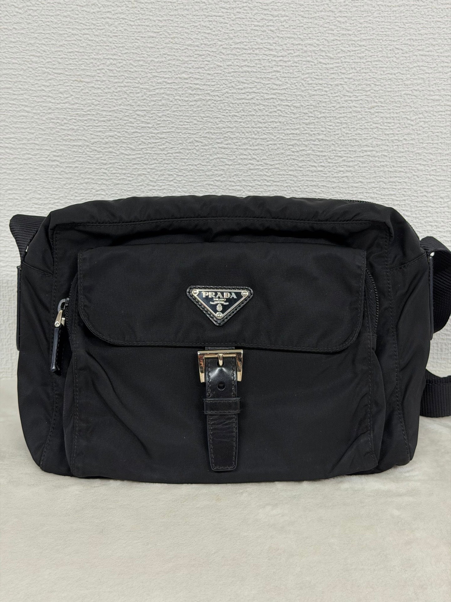 Prada Tessuto Nylon Flap Crossbody Bag