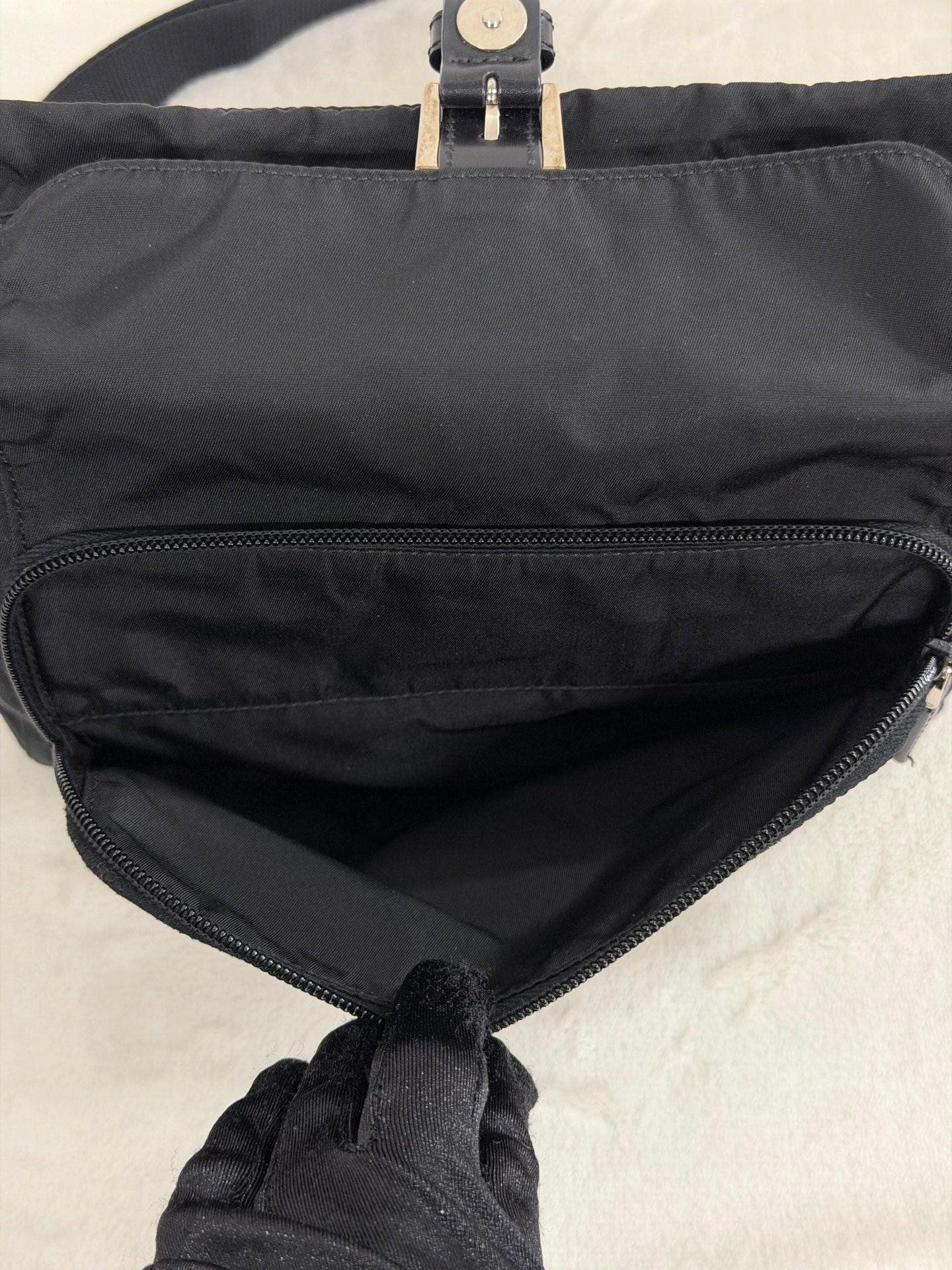 Prada Tessuto Nylon Flap Crossbody Bag