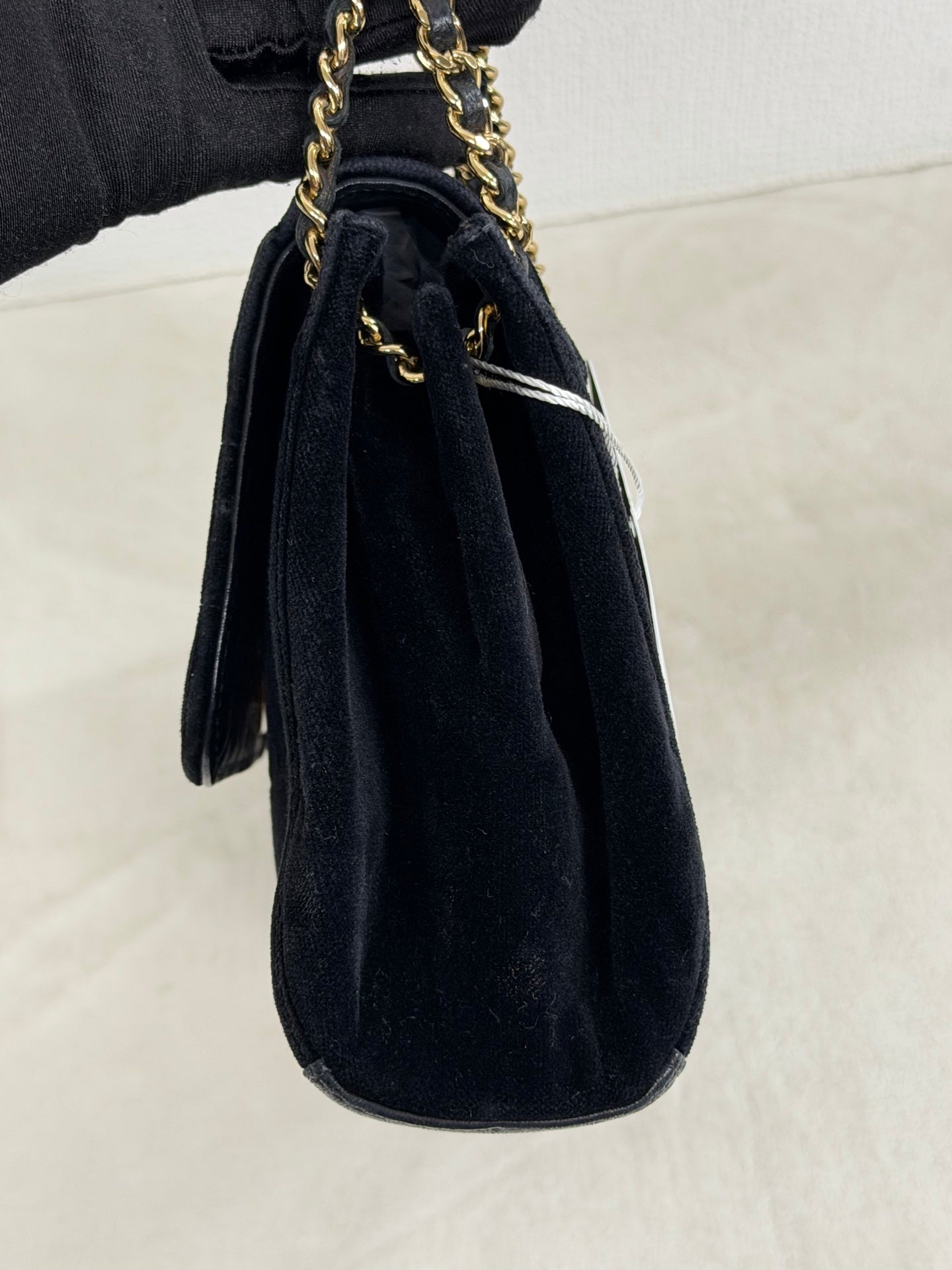 Chanel Chocolate Bar Velvet 2.55 Chain Shoulder Bag
