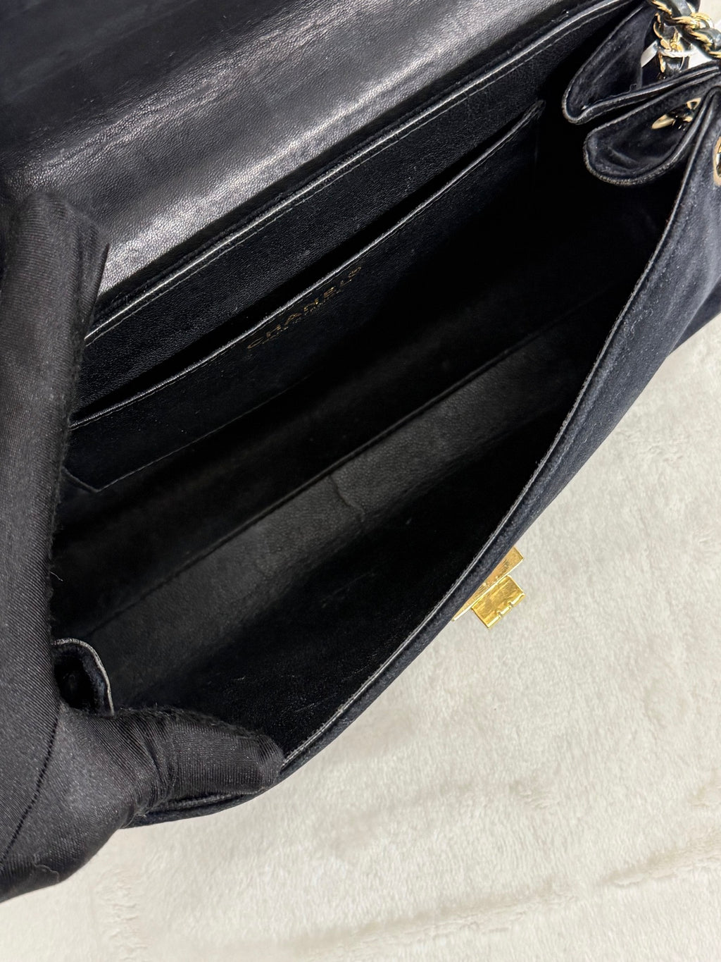 Chanel Chocolate Bar Velvet 2.55 Chain Shoulder Bag