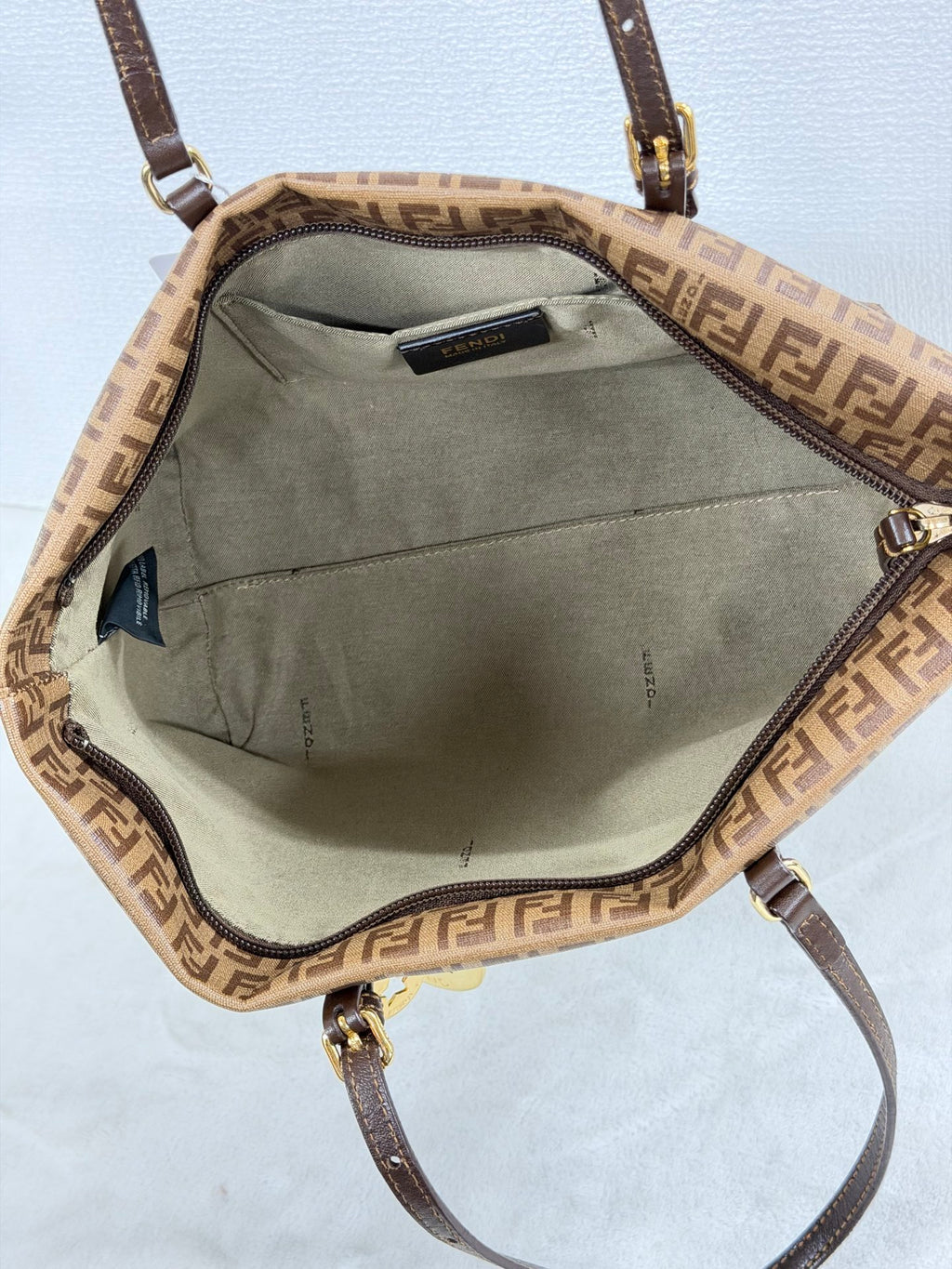 Fendi Zucchino Canvas Tote Bag