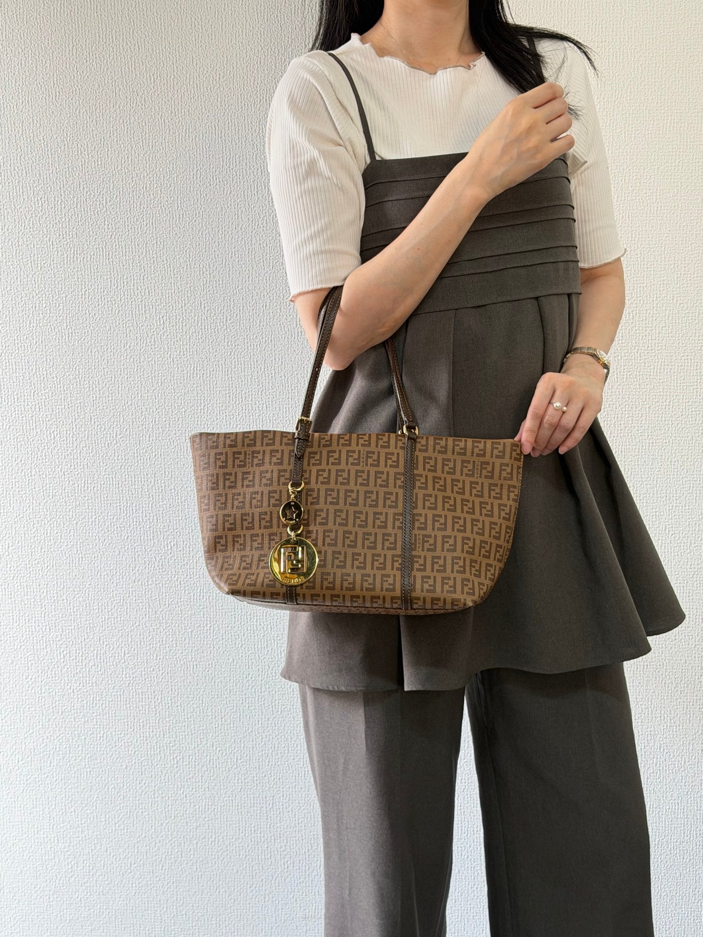 Fendi Zucchino Canvas Tote Bag