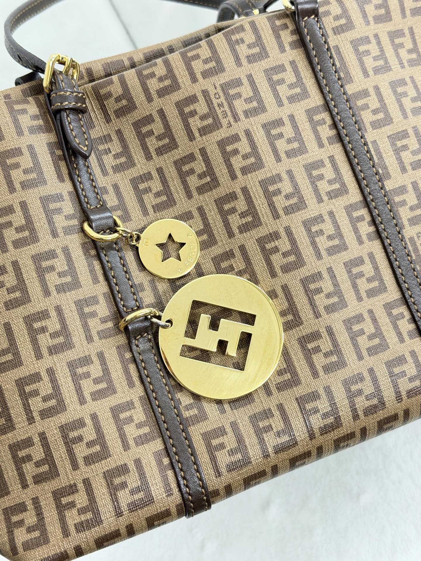 Fendi Zucchino Canvas Tote Bag