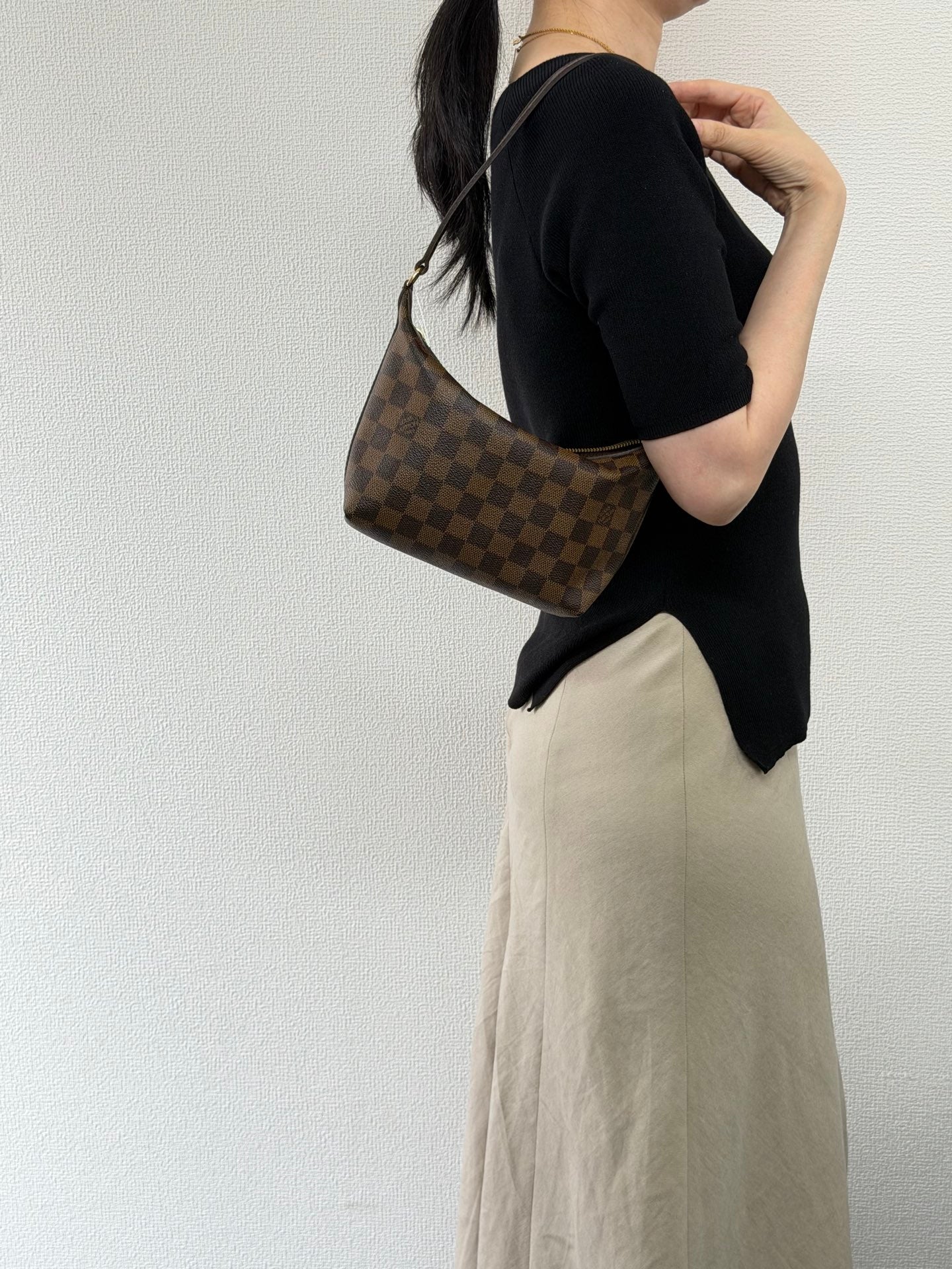 Louis Vuitton Recital Damier Ebene Shoulder Bag