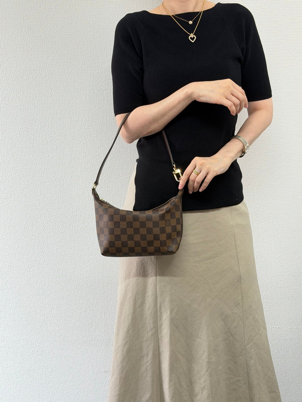 Louis Vuitton Recital Damier Ebene Shoulder Bag