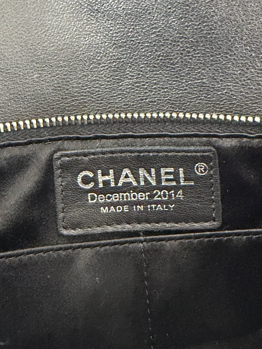 Chanel Black Quilted Glitter Fabric Limited Edition Christmas 2014 Flap Chain bag