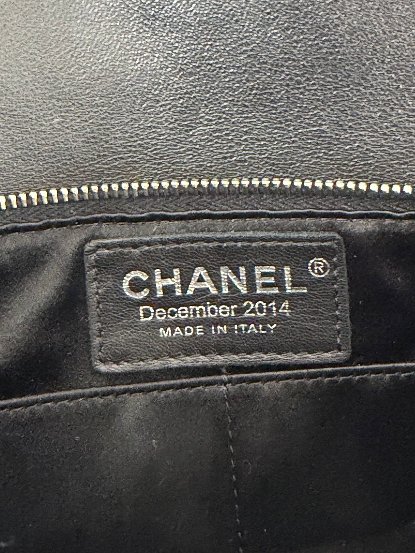 Chanel Black Quilted Glitter Fabric Limited Edition Christmas 2014 Flap Chain bag