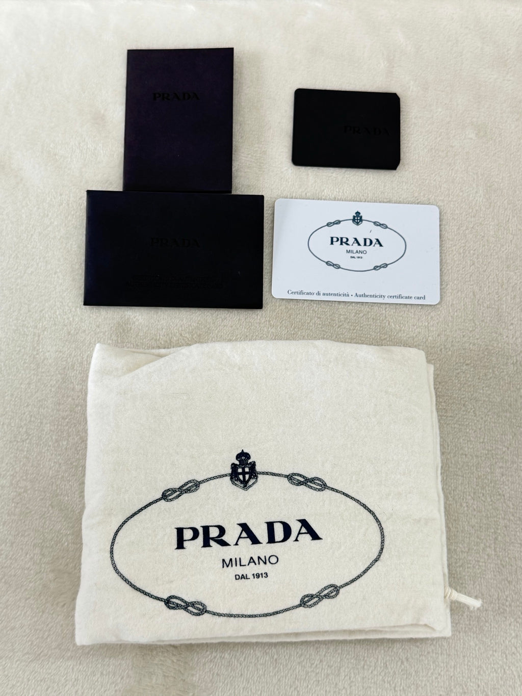 Prada Denim Gaufre Resin Chain Shoulder Bag