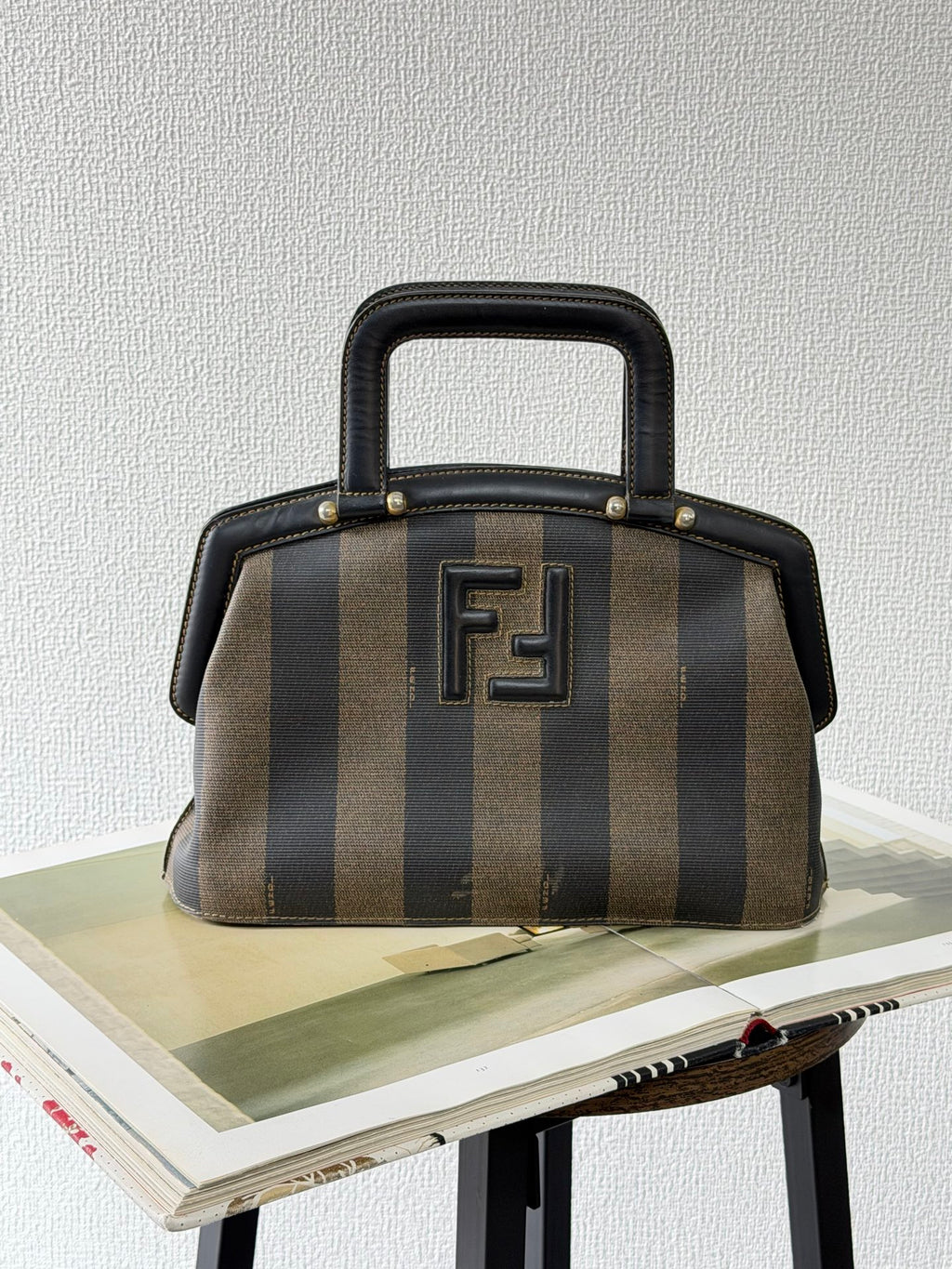 Fendi Pecan Canvas Doctor Bag