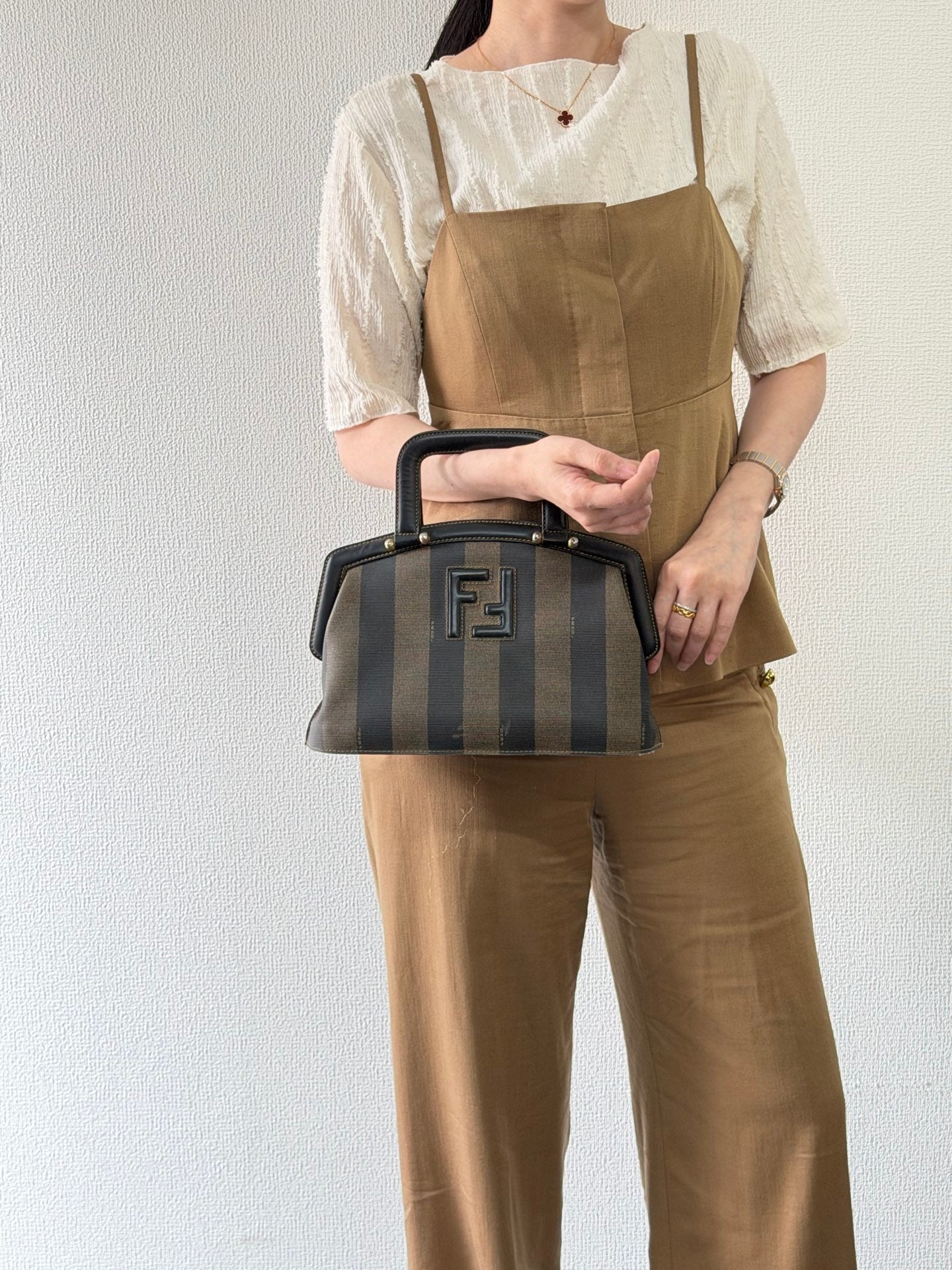Fendi Pecan Canvas Doctor Bag