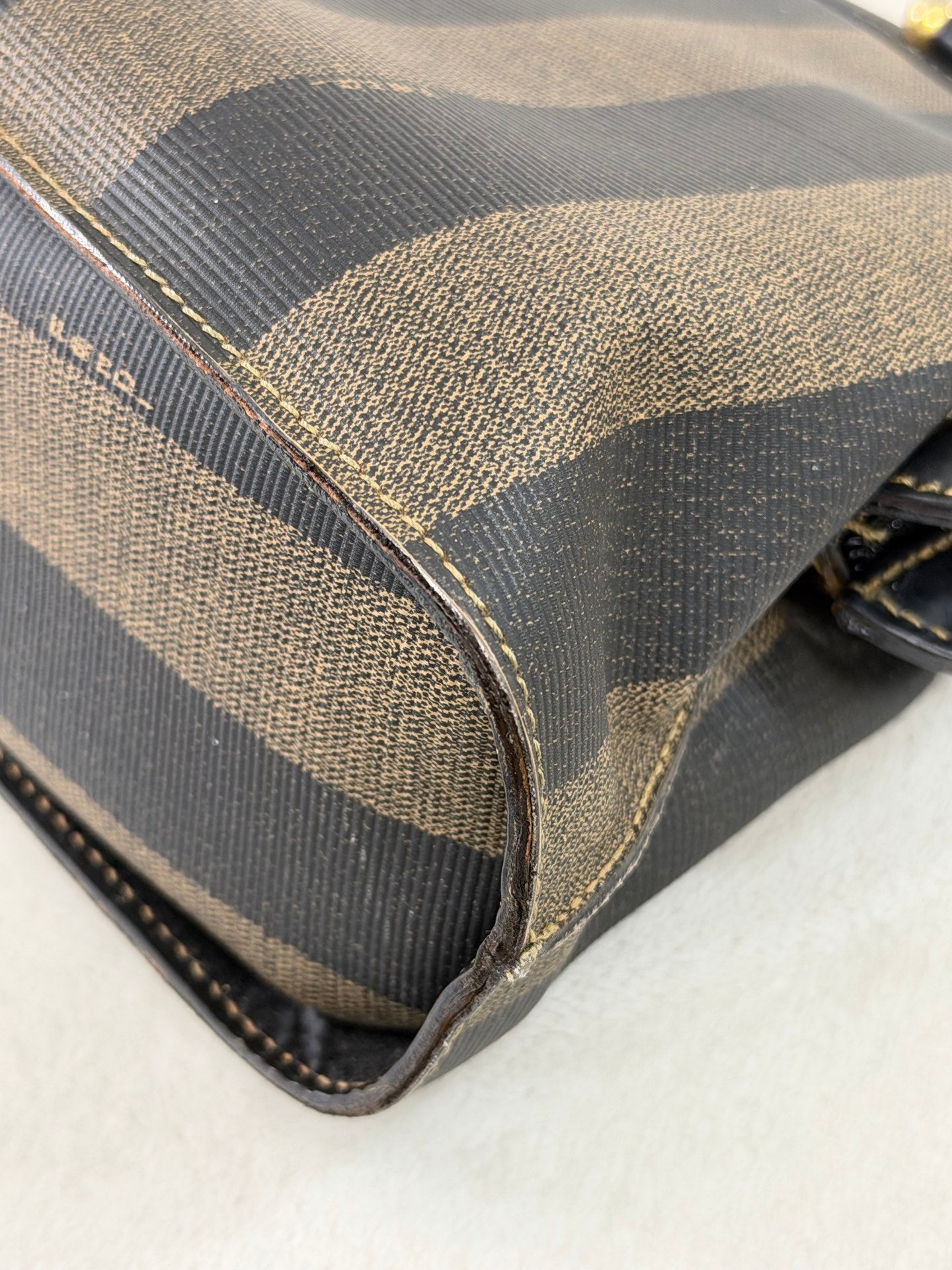 Fendi Pecan Canvas Doctor Bag
