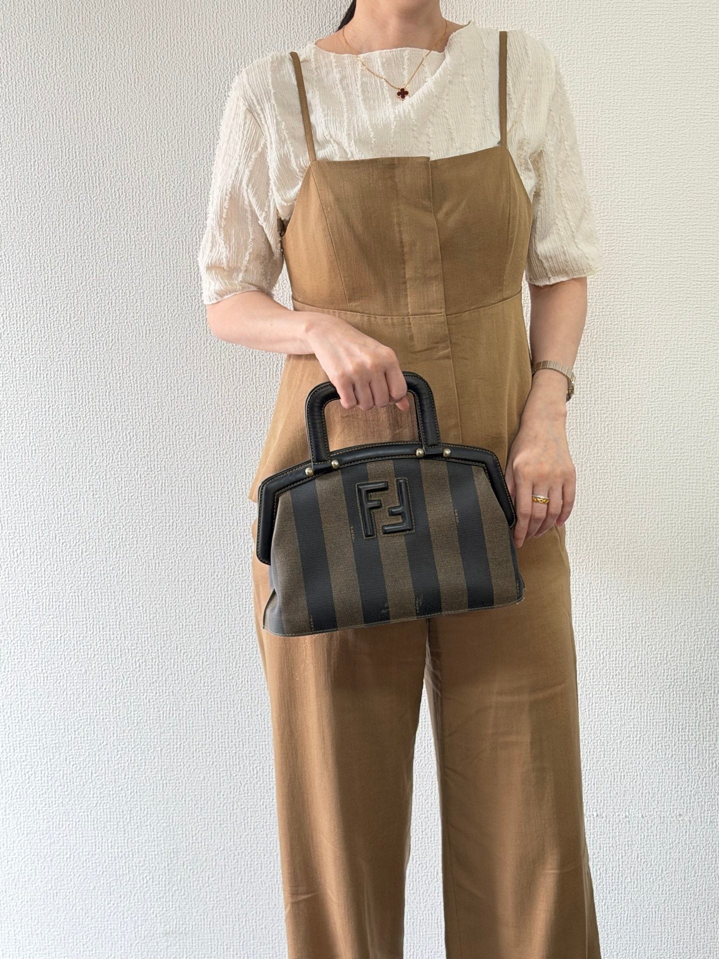 Fendi Pecan Canvas Doctor Bag