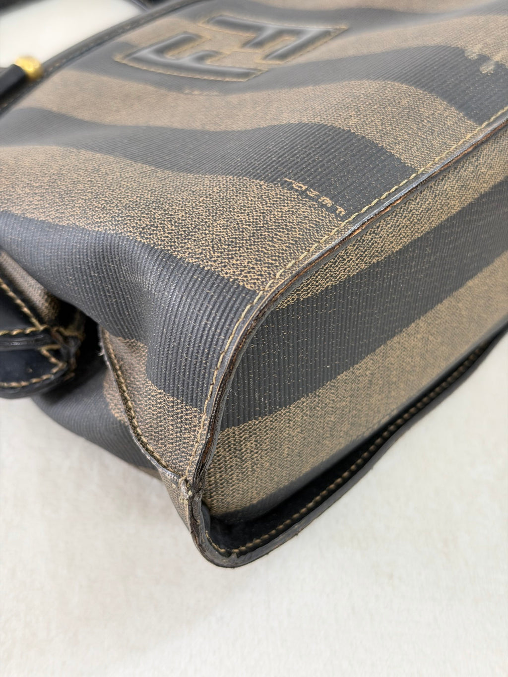 Fendi Pecan Canvas Doctor Bag
