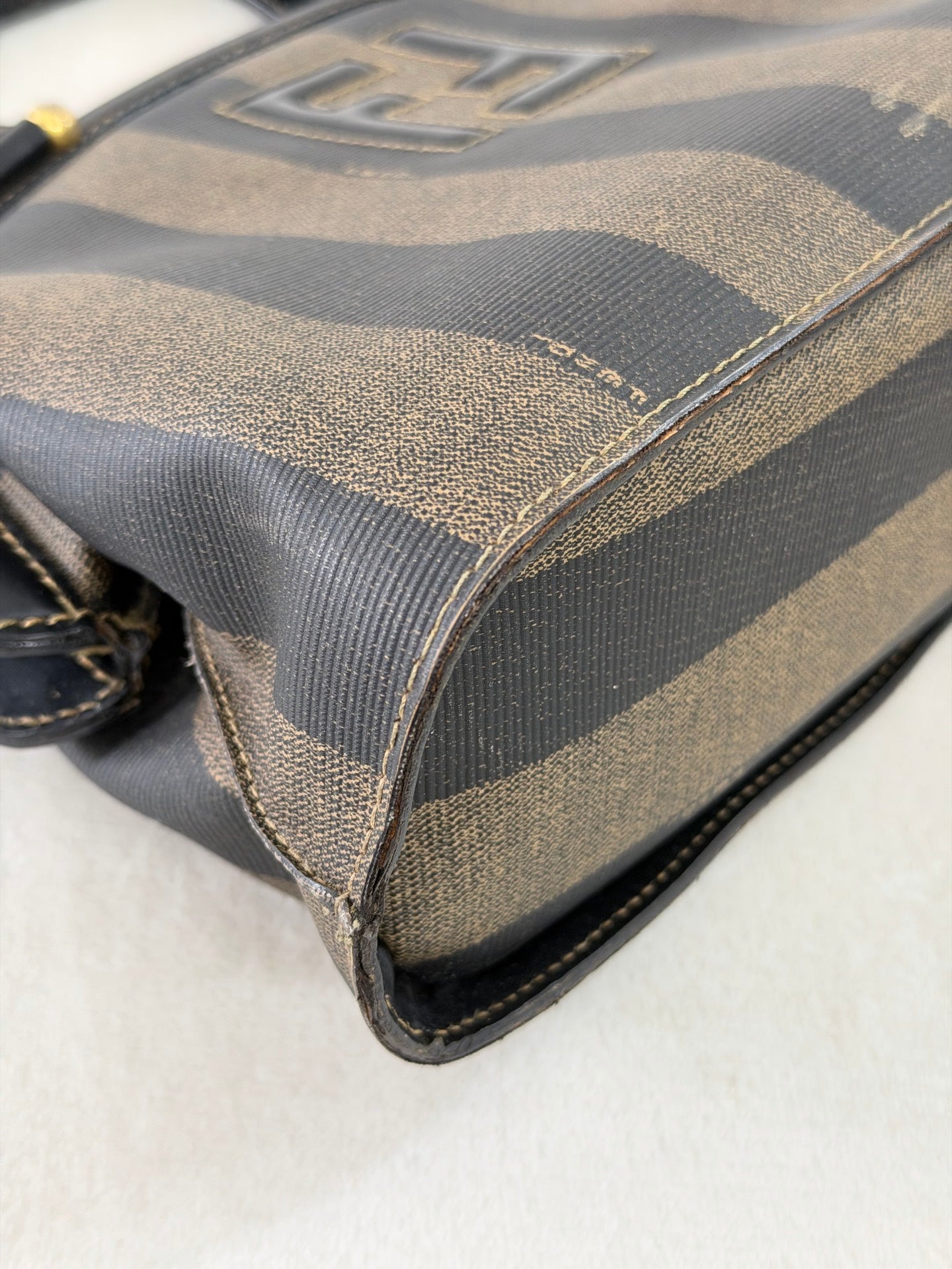 Fendi Pecan Canvas Doctor Bag