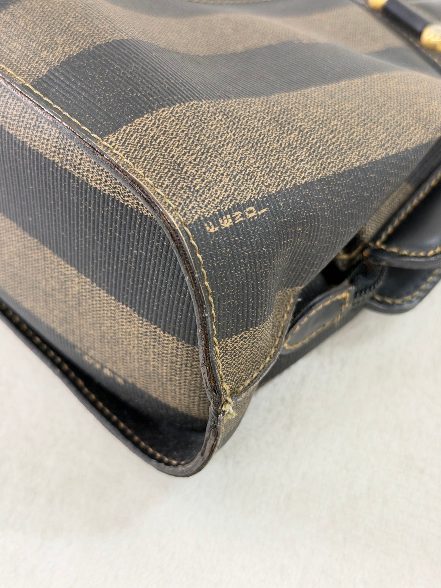 Fendi Pecan Canvas Doctor Bag