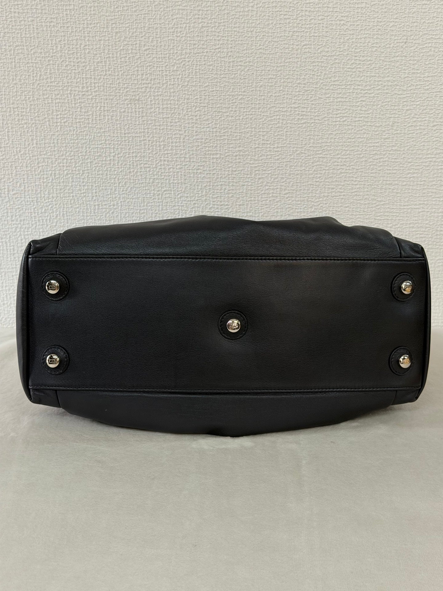Dior Black Leather and Zebra Print Pony Hair Le Trente Bag