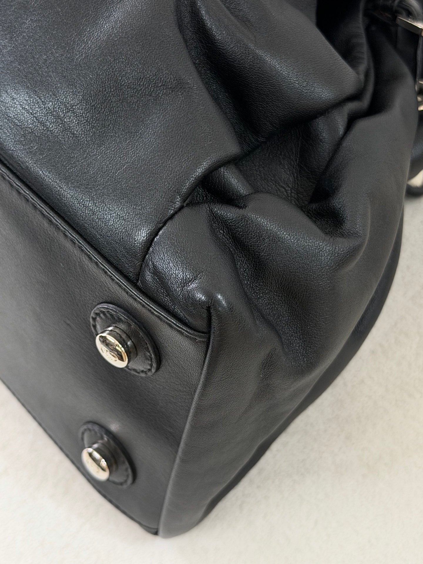Dior Black Leather and Zebra Print Pony Hair Le Trente Bag