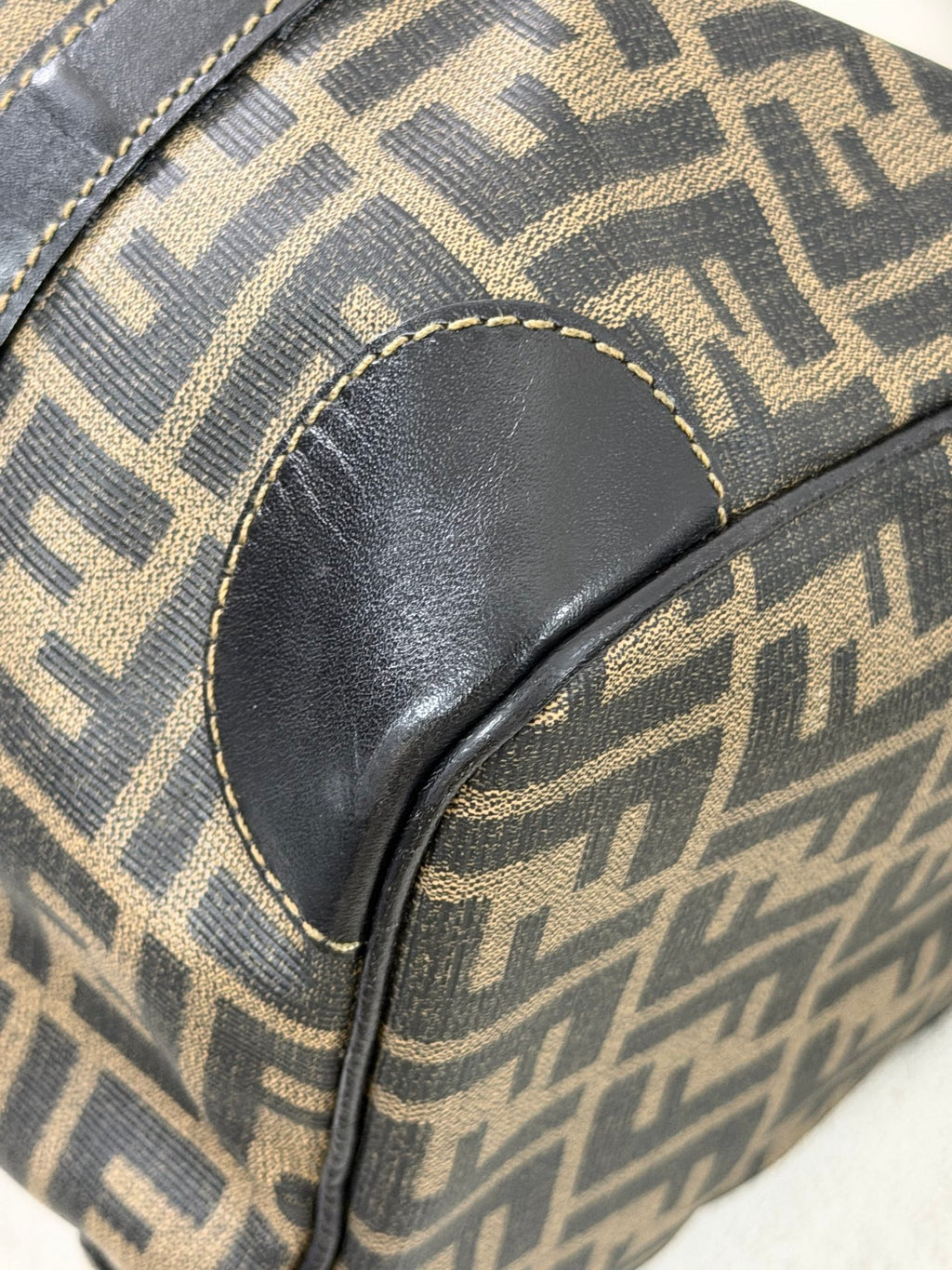 Fendi Zucca Canvas Boston Bag