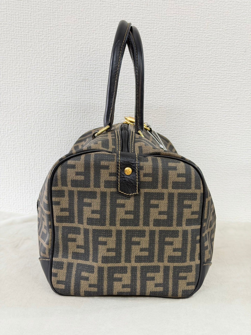 Fendi Zucca Canvas Boston Bag