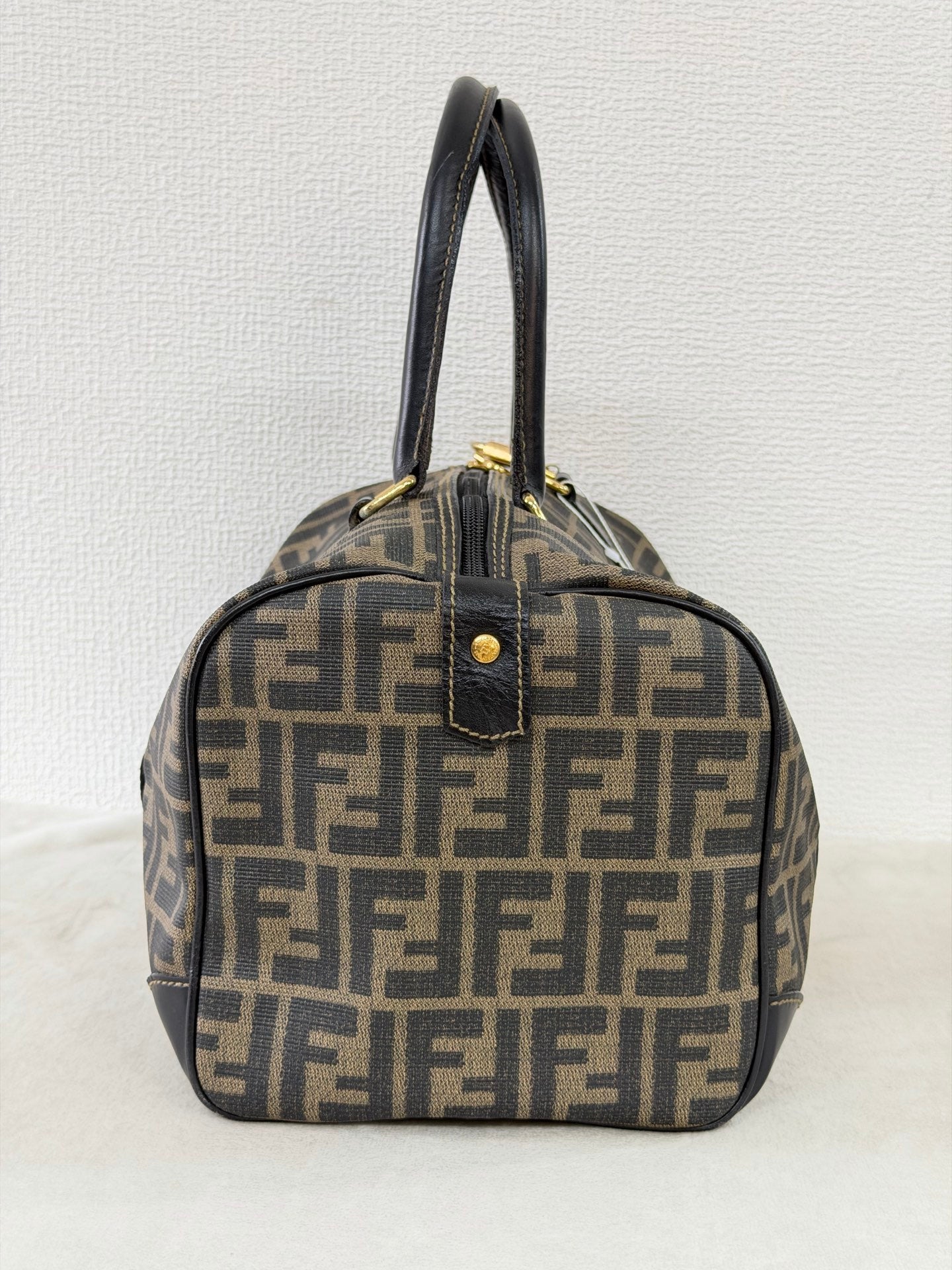 Fendi Zucca Canvas Boston Bag