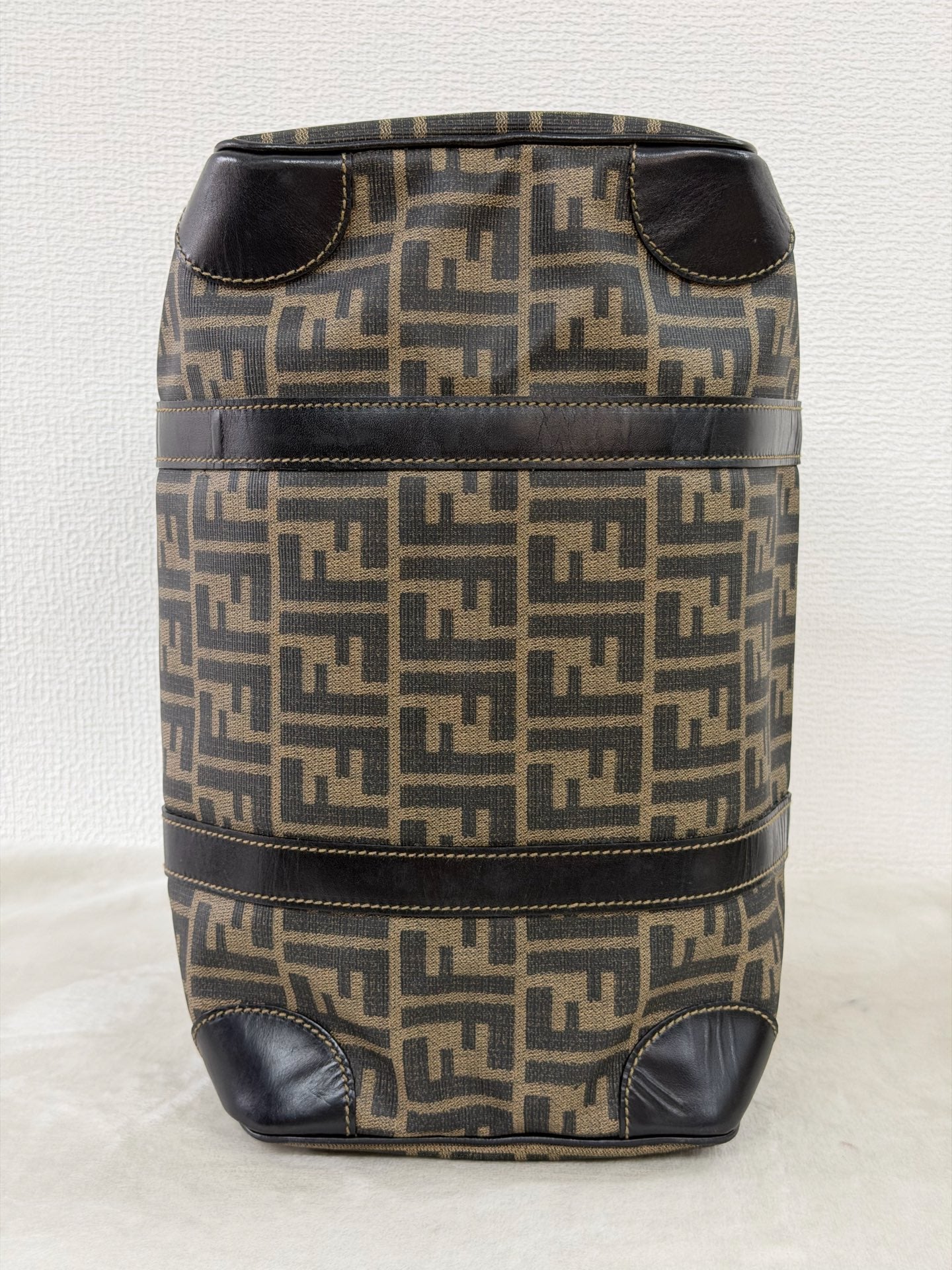 Fendi Zucca Canvas Boston Bag