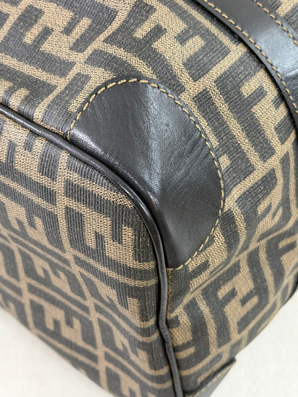 Fendi Zucca Canvas Boston Bag