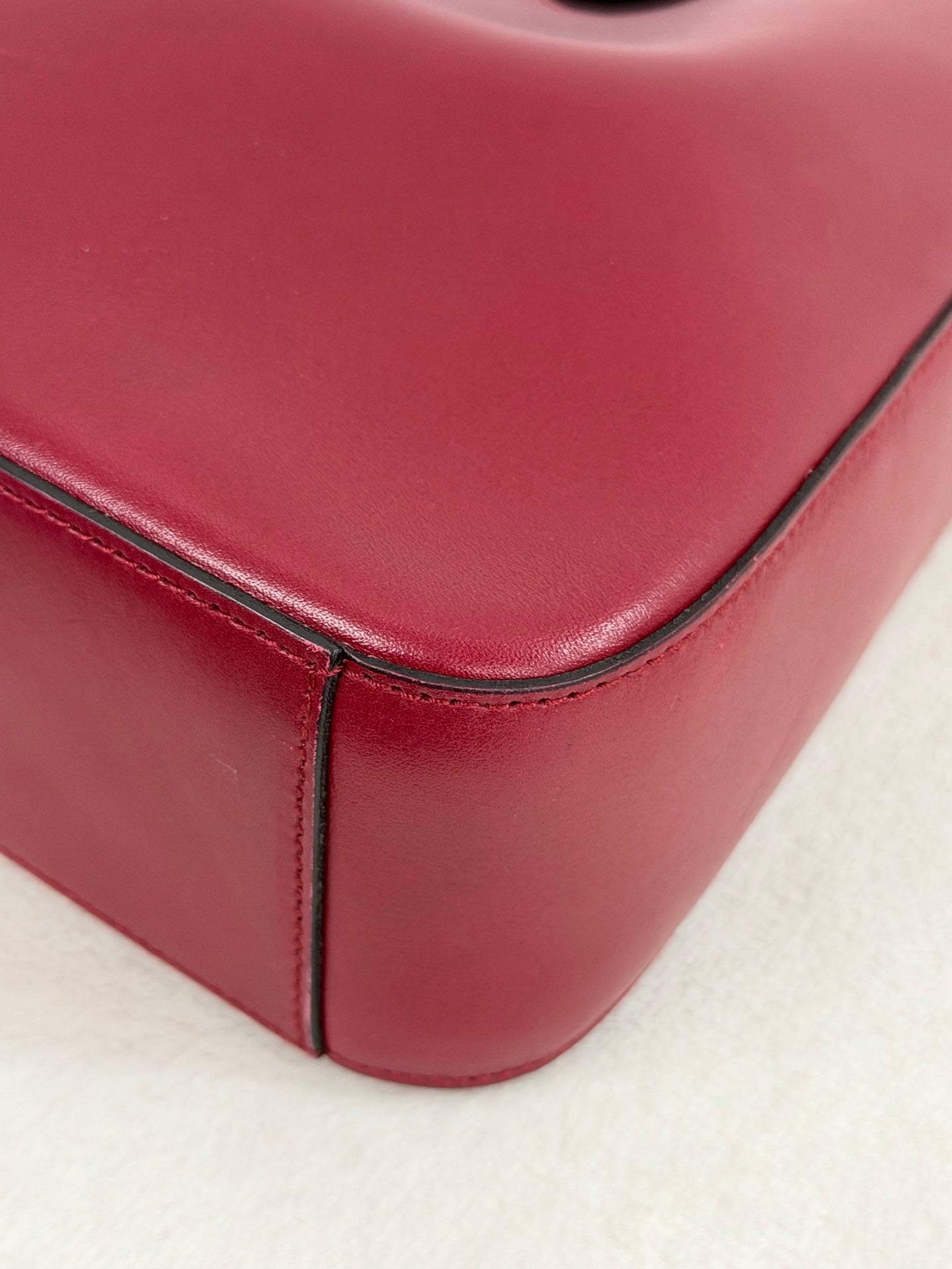 Prada Asymmetric Leather Shoulder Bag Red
