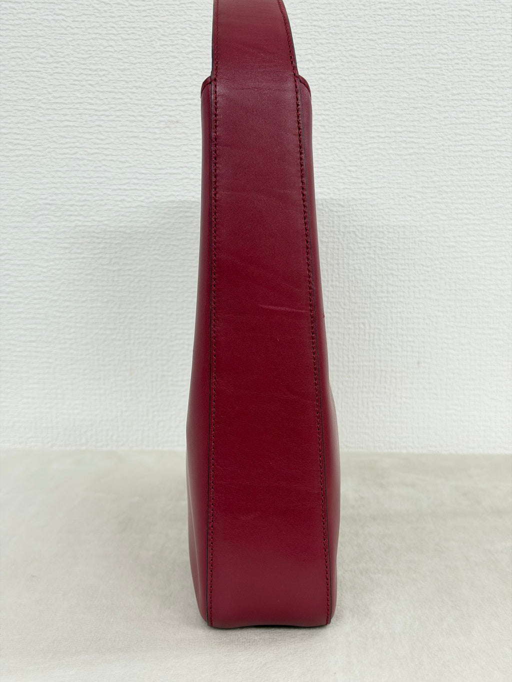 Prada Asymmetric Leather Shoulder Bag Red