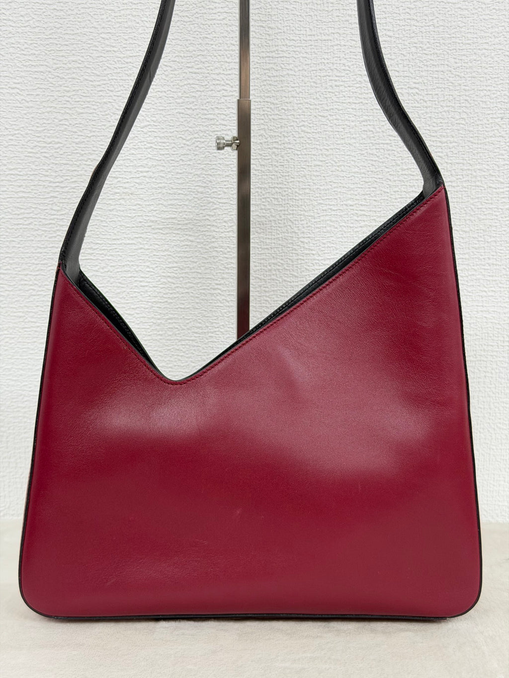 Prada Asymmetric Leather Shoulder Bag Red
