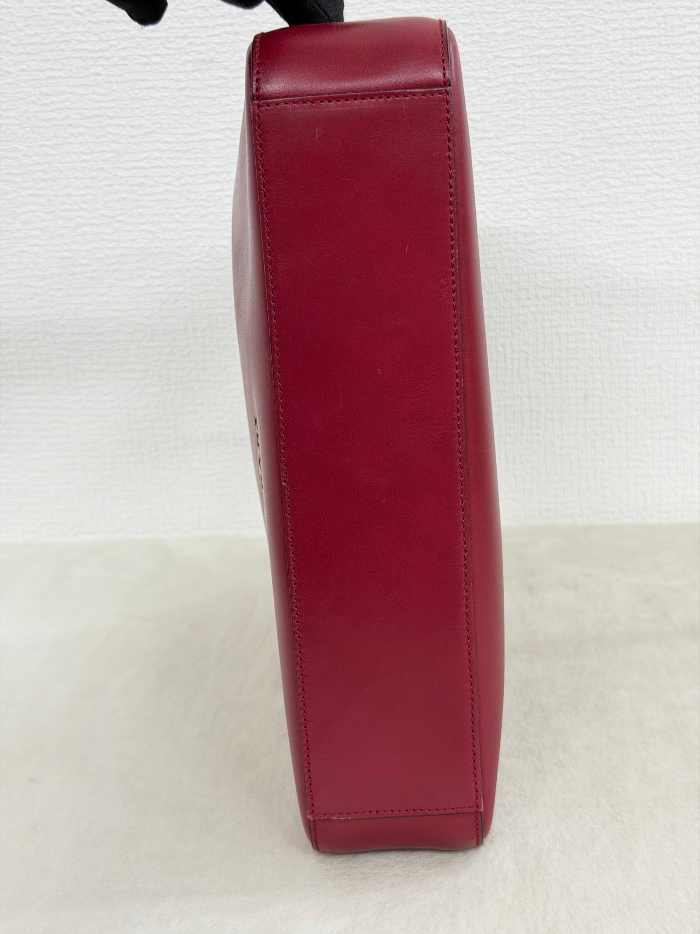 Prada Asymmetric Leather Shoulder Bag Red