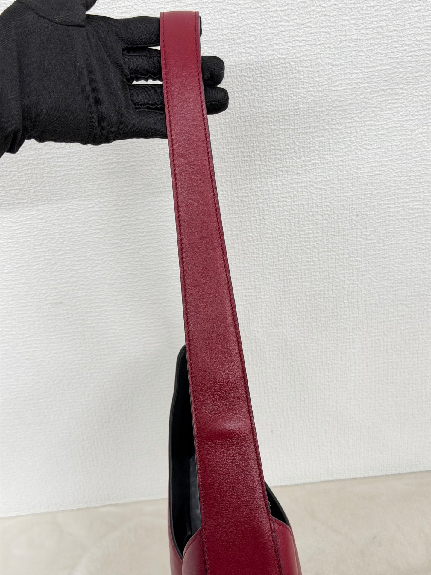 Prada Asymmetric Leather Shoulder Bag Red
