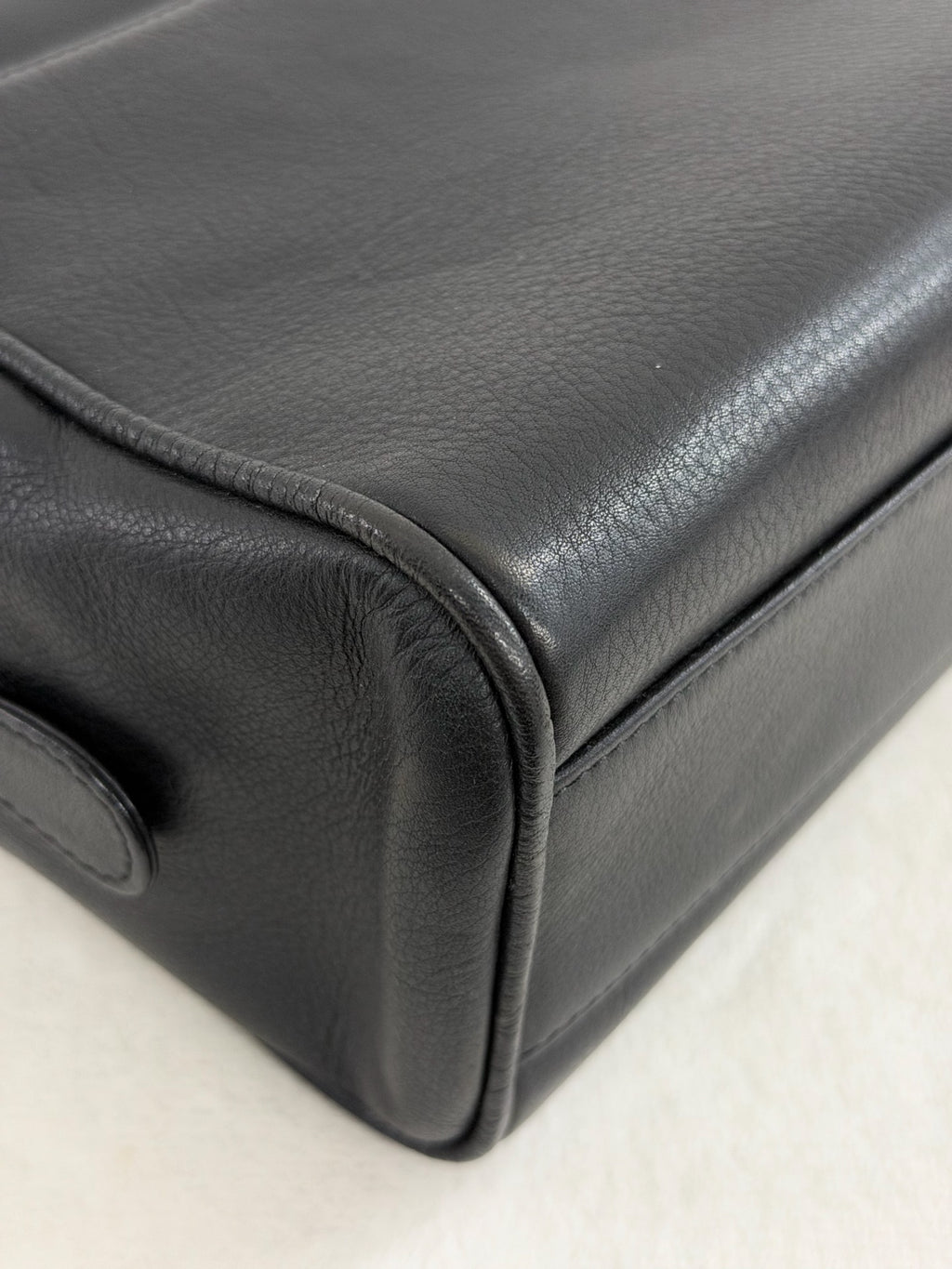 Christian Dior Vintage CD Logo Black Leather Vanity Bag