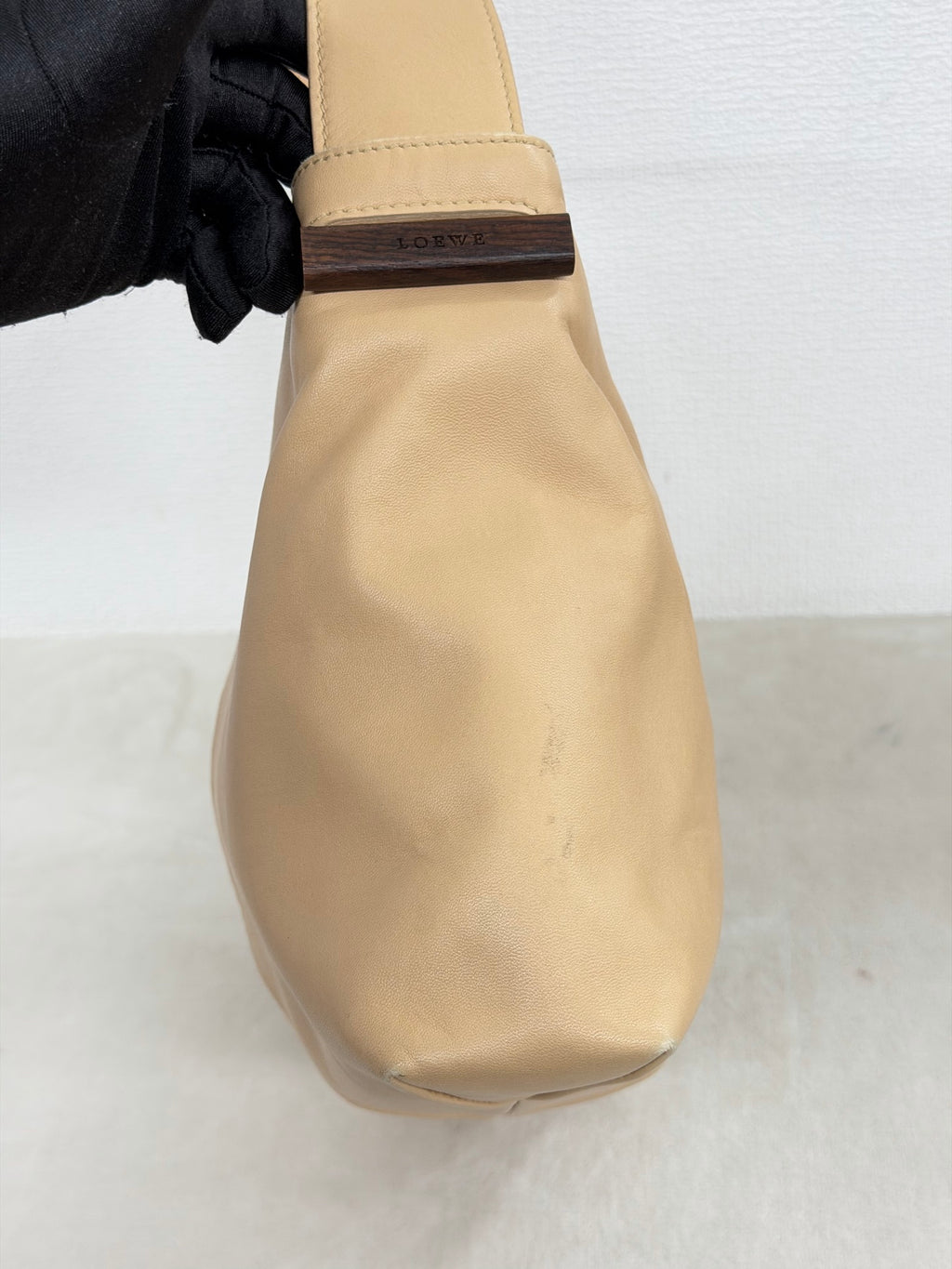 Loewe Vintage Beige Nappa Leather Shoulder Bag