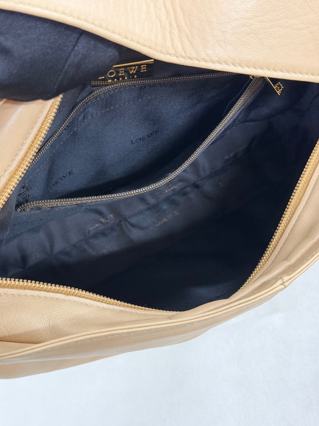 Loewe Vintage Beige Nappa Leather Shoulder Bag